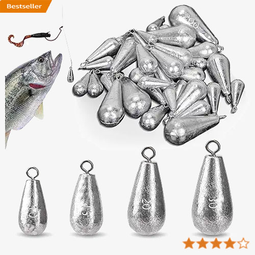 Lead Fishing Weights, 20 Pcs