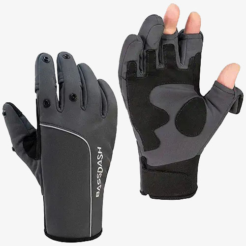 BASSDASH WintePro Insulated Fishing Gloves