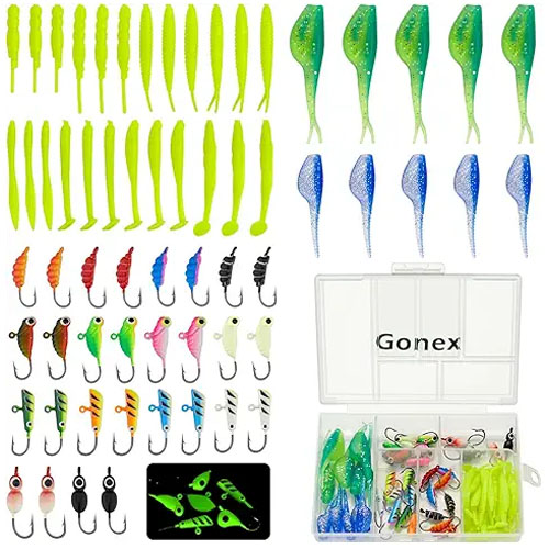 Gonex Ice Fishing Jig Kit Ice Fishing Lure Set