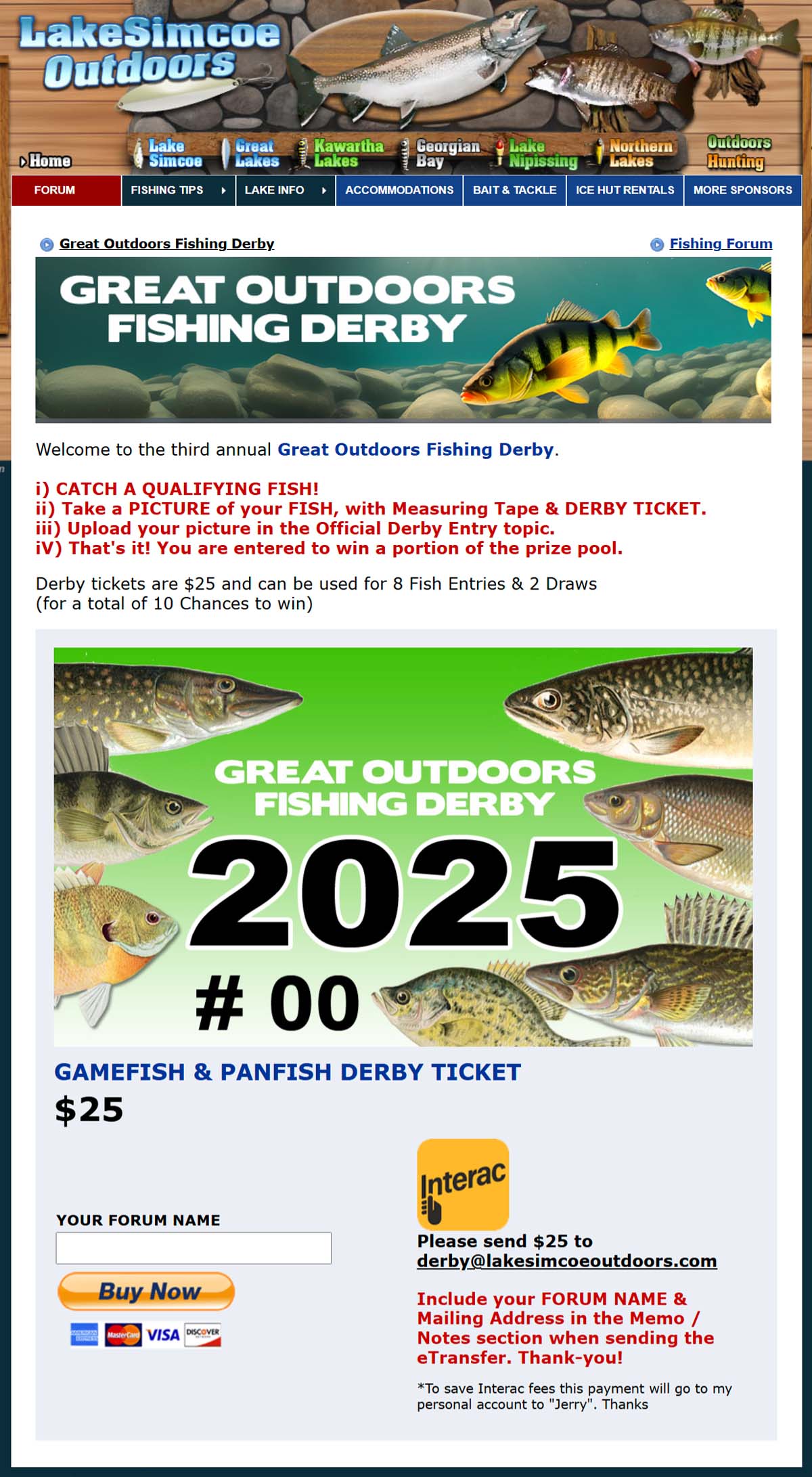 Great Outdoors Fishing Derby 2025