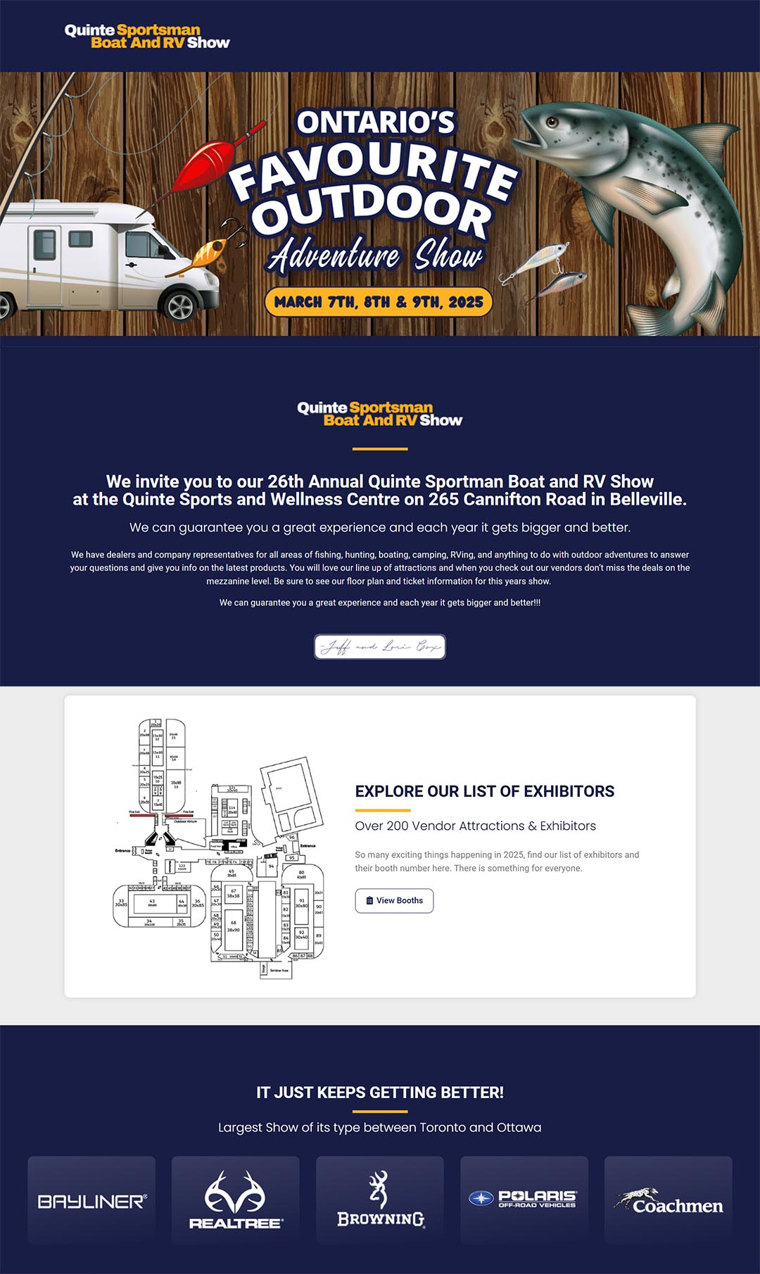 Quinte Sportsman Boat and RV Show