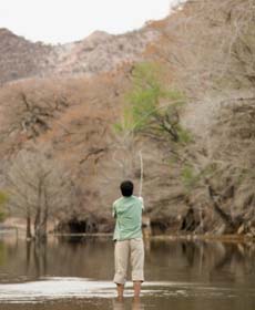 Fly Fishing on calm water